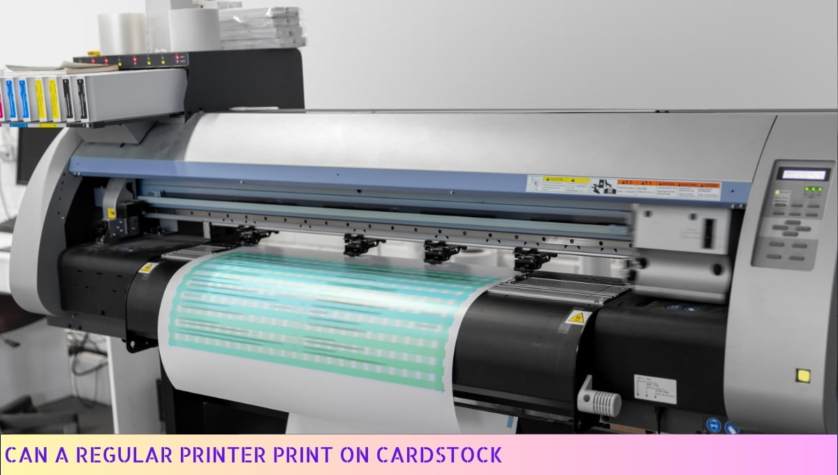 A regular printer printing on cardstock, showcasing its versatility for various paper types.