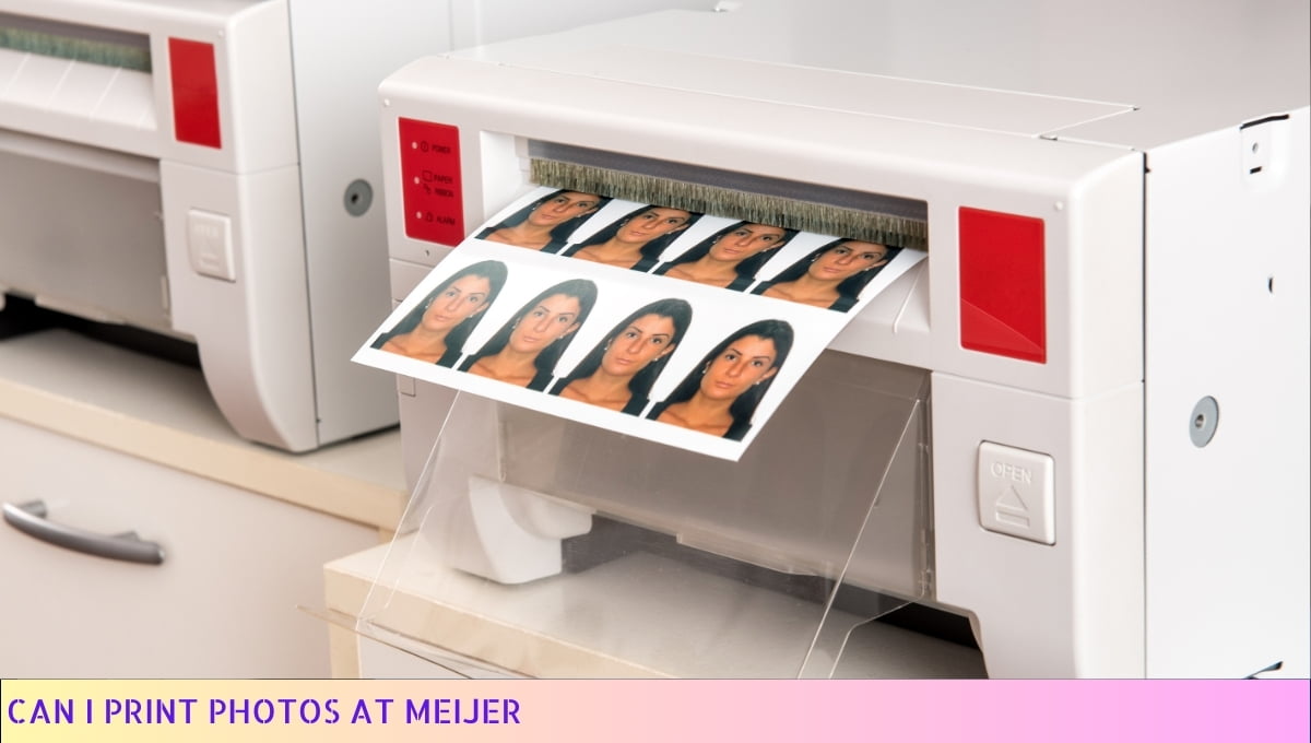 A photo printing machine at Meier allows customers to print their photos conveniently.