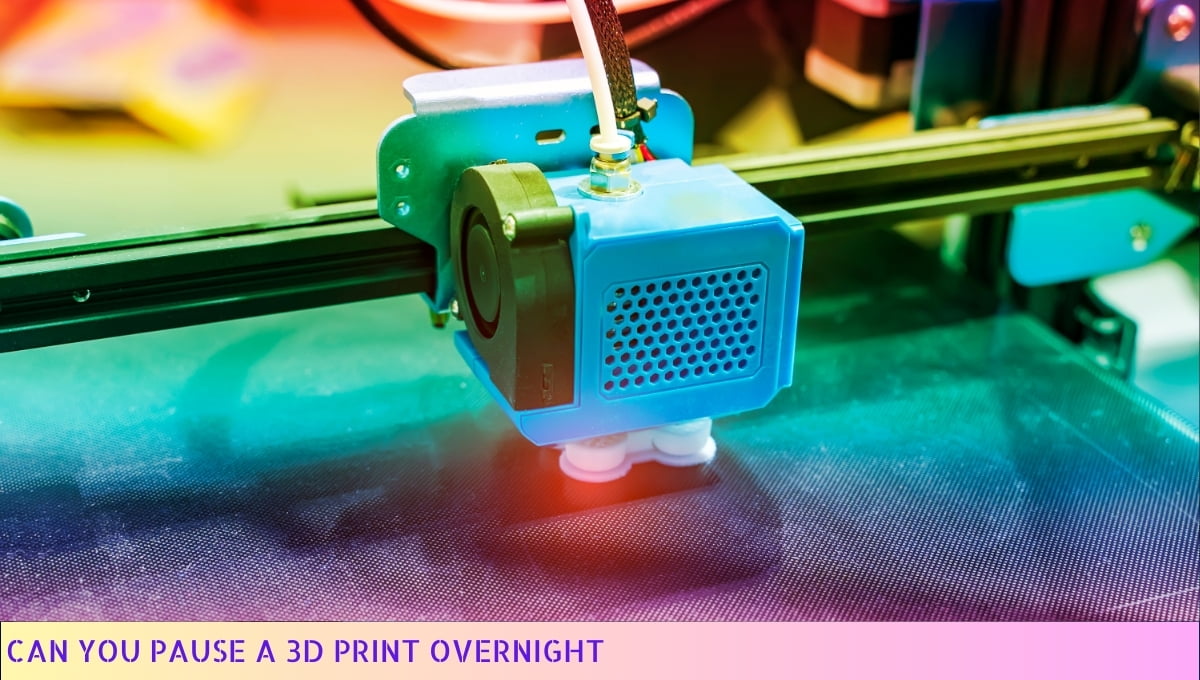 A 3D printer can be safely paused overnight without any issues. It allows you to resume the printing process the next day.